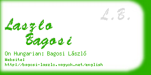laszlo bagosi business card